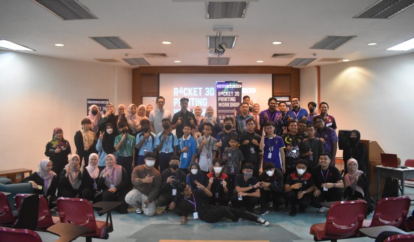 Prof. Dr. Ahmad Faris, along with the participants and committee members, after the launching ceremony